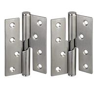 Pair of Door Hinges Rising Butt Handed Right Lift Off Hinge 100mm x 77mm(Right)