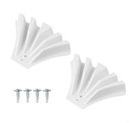 Pair of Downspout Diverters for Gutters For Rainwater Dispersal Fits 3x4 and 2x3 Downspouts Protects Soil and Foundation from Erosion (White)