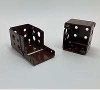 Pair of End Fitting Brackets for 25mm/1" Venetian/Wood Blind white/beige/brown (VN1010) (Dark Brown)