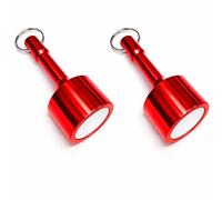 Pair of Extra large and Strong Neodymium Testing Magnet Keychain, Red Anodised Aluminium, 28mm x 72mm, 36kg Pull Force, Precious Metal Tester. 2 units