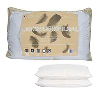 PAIR OF FINE WHITE GOOSE FEATHER & DOWN PILLOWS BY VICEROYBEDDING