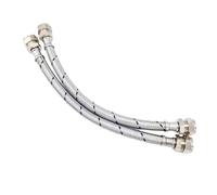 Pair of Flexible Hose Pipes Connectors Tails 15mm x 15mm Compression 300mm WRAS