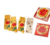 Pair of Four Novelty Pizza Socks