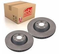 Pair of Front Brake Disc Fits Audi OE 4G0 615 301 AC Febi 108202