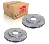 Pair of Front Brake Disc Fits BMW 3 Series E30 OE 34111160915 Febi 04059