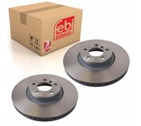 Pair of Front Brake Disc Fits BMW X5 E70 LCI X6 E71 OE 34116868938 Febi 32261