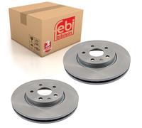Pair of Front Brake Disc Fits Buick GM Vauxhall Astra Chevrolet Cruze Febi 39186