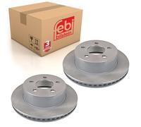 Pair of Front Brake Disc Fits Chrysler OE 52008440AB Febi 170077