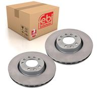 Pair of Front Brake Disc Fits Citroen C4 Picasso SpaceTourer Febi 104526