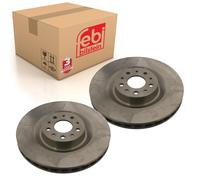 Pair of Front Brake Disc Fits FIAT 500 L 199 Doblo Pratico Combo D Febi 40999
