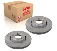 Pair of Front Brake Disc Fits Fiat OE 9404249878 Febi 108651