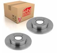 Pair of Front Brake Disc Fits Ford Mazda 121 3X DW JASM JBSM Fiesta K Febi 10518