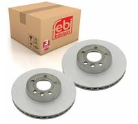Pair of Front Brake Disc Fits Ford Volkswagen Sharan Transporter Seat Febi 26118