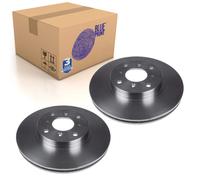 Pair of Front Brake Disc Fits Honda Civic Prelude IV Blue Print ADH24335