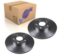 Pair of Front Brake Disc Fits Honda CR-V Civic VII Blue Print ADH24373
