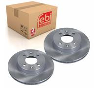 Pair of Front Brake Disc Fits Hyundai Accent Excel OE 5171225060 Febi 31767