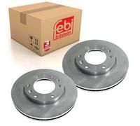 Pair of Front Brake Disc Fits Hyundai OE 517124H500 Febi 170609