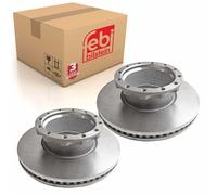 Pair of Front Brake Disc Fits IVECO EuroRider Stralis ASEuroTrakker E Febi 17414