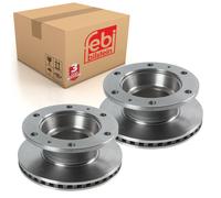 Pair of Front Brake Disc Fits Iveco OE 7189265 Febi 104288
