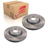 Pair of Front Brake Disc Fits Jaguar OE T4N 1799 Febi 108657