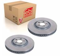 Pair of Front Brake Disc Fits Jaguar XFR XFRS Sportbrake XJ XJR XKR X Febi 44144