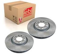 Pair of Front Brake Disc Fits Jeep OE 51963548 Febi 108664