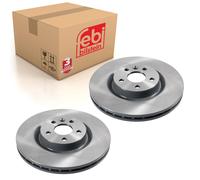 Pair of Front Brake Disc Fits Land Rover OE LR 059122 Febi 108638
