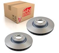 Pair of Front Brake Disc Fits Land Rover OE LR016176 Febi 108529