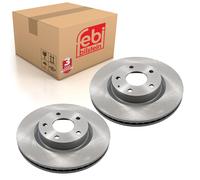 Pair of Front Brake Disc Fits Mazda OE B45G33251A Febi 108514