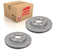 Pair of Front Brake Disc Fits Mazda OE DF7133251A Febi 108431