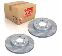 Pair of Front Brake Disc Fits Mercedes Benz 190 Series model 201 124 Febi 05230