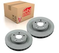 2x Brake Discs Pair Vented fits MERCEDES E320 S211, W211 3.2D Front 02 to 09 Set