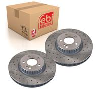 Pair of Front Brake Disc Fits Mercedes OE 000 421 21 12 Febi 107223