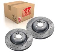 Pair of Front Brake Disc Fits Mini (BMW) OE 34 11 6 855 782 Febi 170109