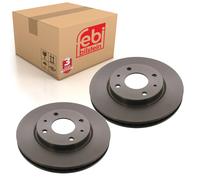 Pair of Front Brake Disc Fits Mitsubishi Galant Lancer VII Febi 28441