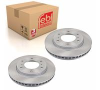 2x Brake Discs Pair Vented fits MITSUBISHI L200 KA4T, KB4T 2.5D Front 05 to 15
