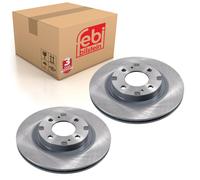 Pair of Front Brake Disc Fits Mitsubishi OE 4615A219 Febi 170600