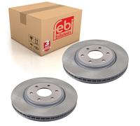 Pair of Front Brake Disc Fits Nissan OE 40206EB300 Febi 108466