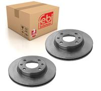 Pair of Front Brake Disc Fits Peugeot 205 Citroen Visa OE 4246A6 Febi 10315