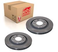 Pair of Front Brake Disc Fits Peugeot 206 207 306 405 Partner Ranch C Febi 10321