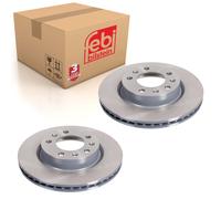 Pair of Front Brake Disc Fits Peugeot 308 OE 1610704680 Febi 105713