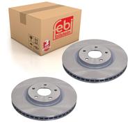 Pair of Front Brake Disc Fits Renault Koleos Nissan Qashqai Febi 44027