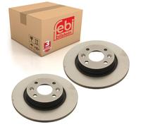 Pair of Front Brake Disc Fits Renault Logan Sandero Tondar Twingo Dac Febi 30652