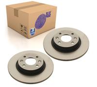 Pair of Front Brake Disc Fits Renault Twingo Dacia Sandero Blue Print ADR164301