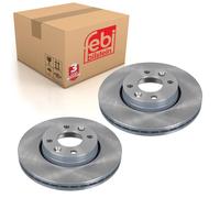 Pair of Front Brake Disc Fits Smart ForFour 2 Renault Clio Mercedes Citan 39477