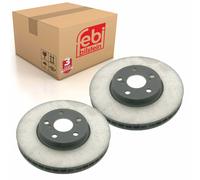 Pair of Front Brake Disc Fits Toyota Avensis I OE 4351220601 Febi 27236