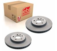 Pair of Front Brake Disc Fits Vauxhall Mokka Chevrolet GM Trax X Febi 43987