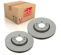 Pair of Front Brake Disc Fits Vauxhall Signum Vectra Saab 43168 Febi 23550