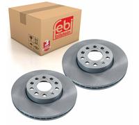 Pair of Front Brake Disc Fits Volkswagen Beetle Bora Caddy 4motion 4 Febi 22902