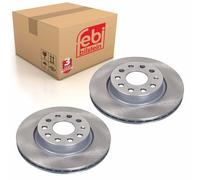 Pair of Front Brake Disc Fits Volkswagen Beetle Caddy 4motion Crossgo Febi 22904